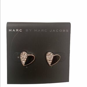 Marc by Marc Jacobs Black Enamel & Crystal Hearts